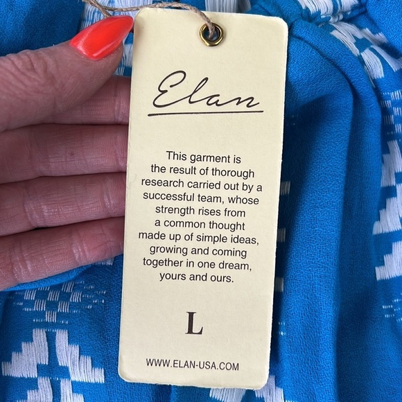 NWT Elan Women's Milkmaid Off the Shoulder Peasant Bohemian Cropped Blouse Top - Picture 4 of 7